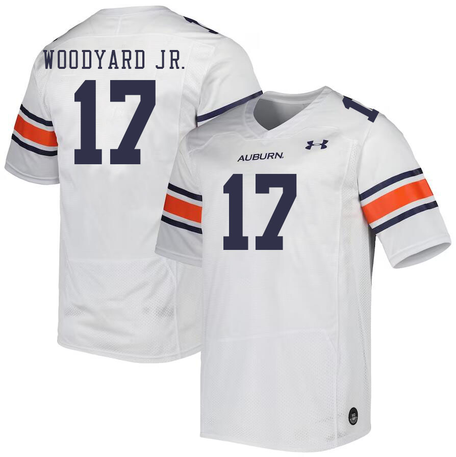 Men #17 Robert Woodyard Jr. Auburn Tigers College Football Jerseys Stitched-White